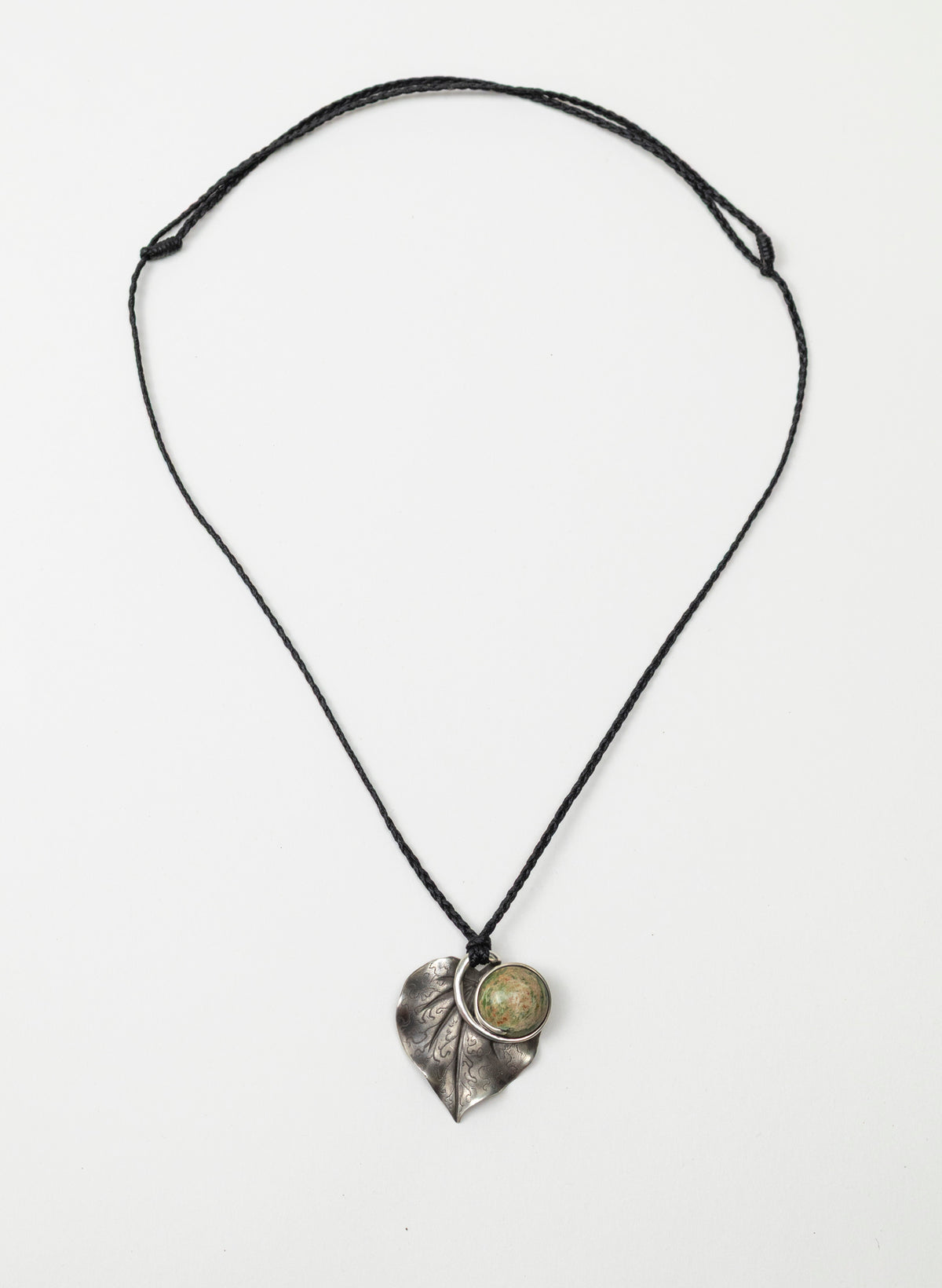 Sterling Silver Kawakawa Leaf with a Pounamu Insert