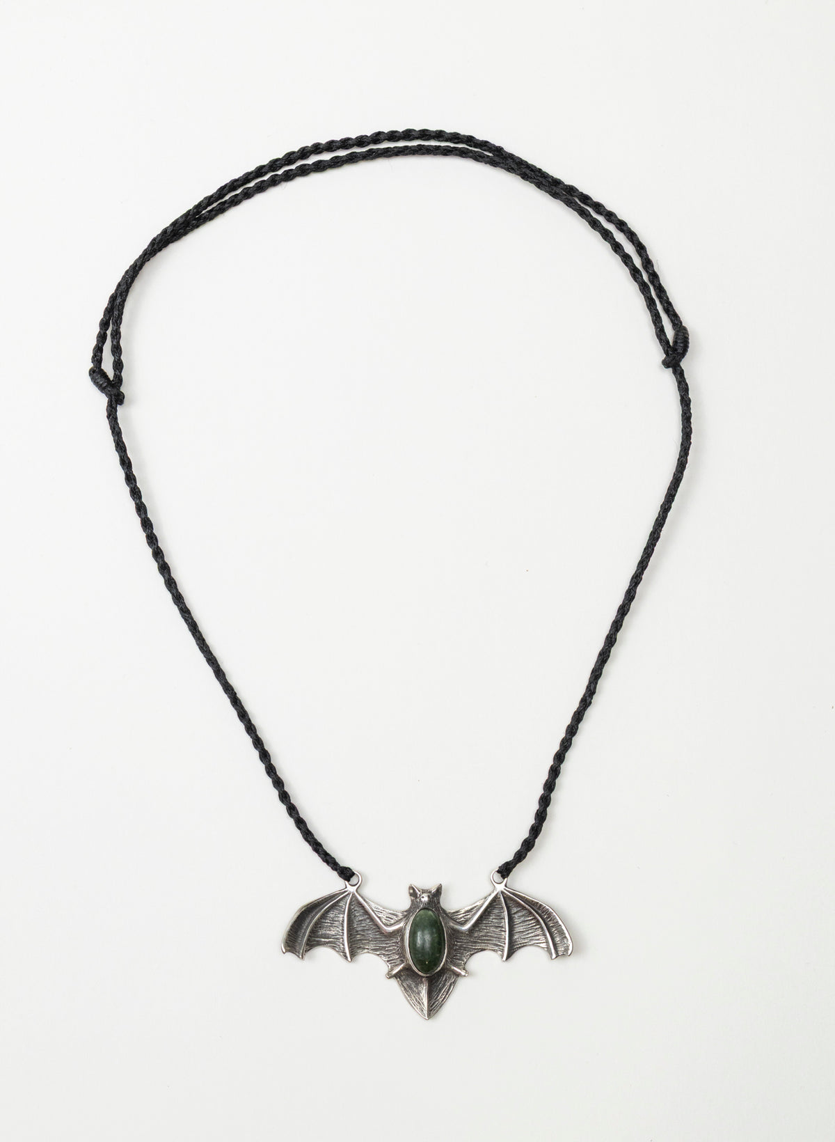 Sterling Silver Pekapeka Pendant with a Pounamu Insert