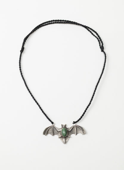 Sterling Silver Pekapeka Pendant with a Pounamu Insert