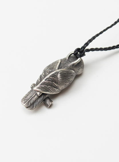 Sterling Silver Ruru Pendant with a Pounamu Insert