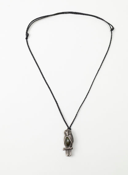 Sterling Silver Ruru Pendant with a Pounamu Insert