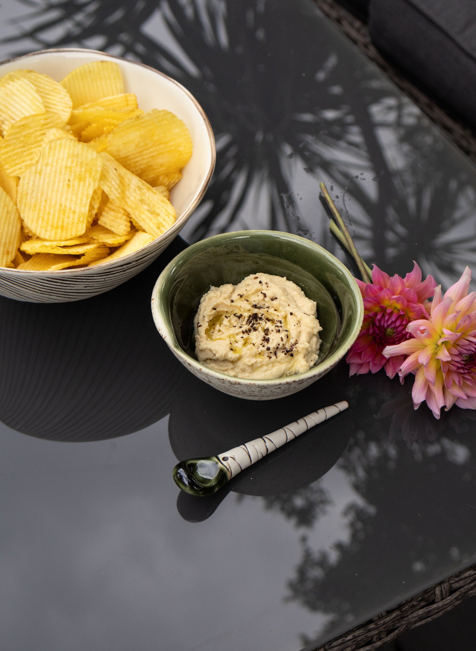 Small Swirl Bowl &amp; Spoon - Green