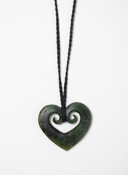 Koru Heart Pounamu Pendant