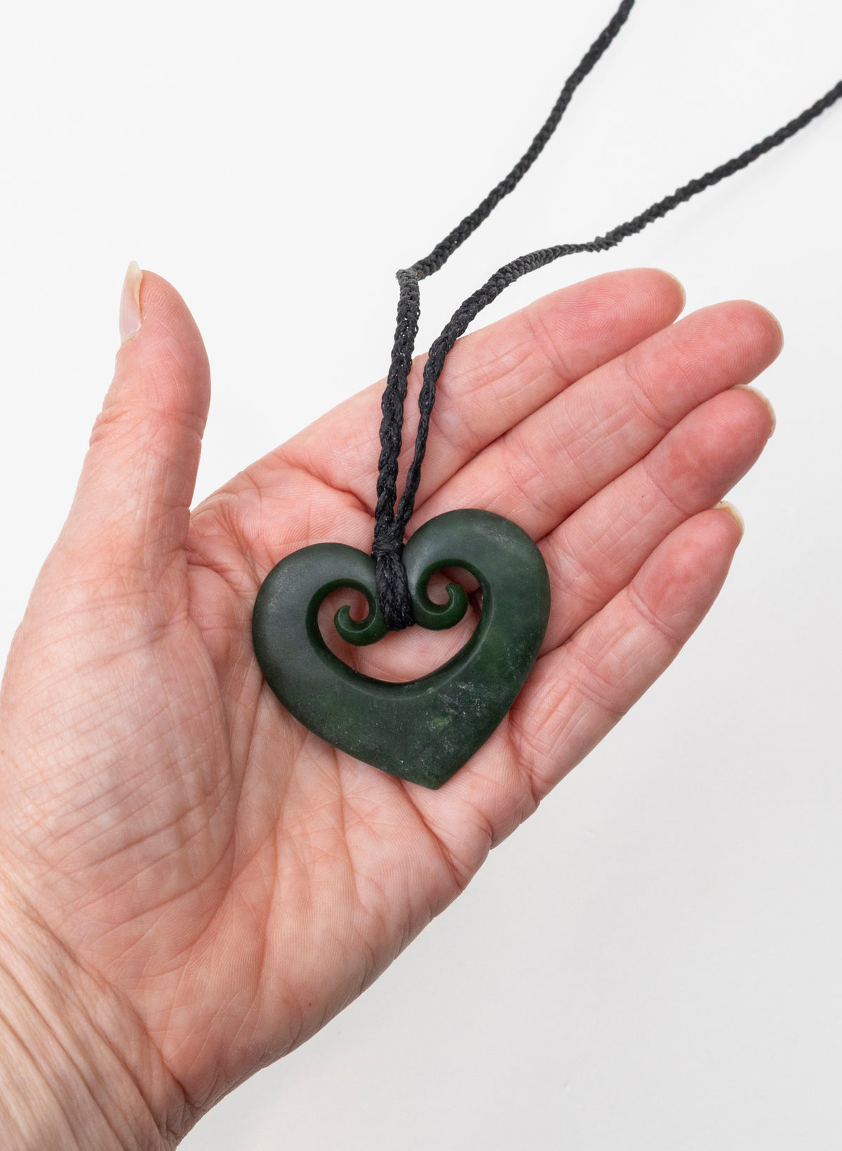 Koru Heart Pounamu Pendant