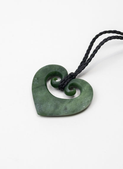 Koru Heart Pounamu Pendant