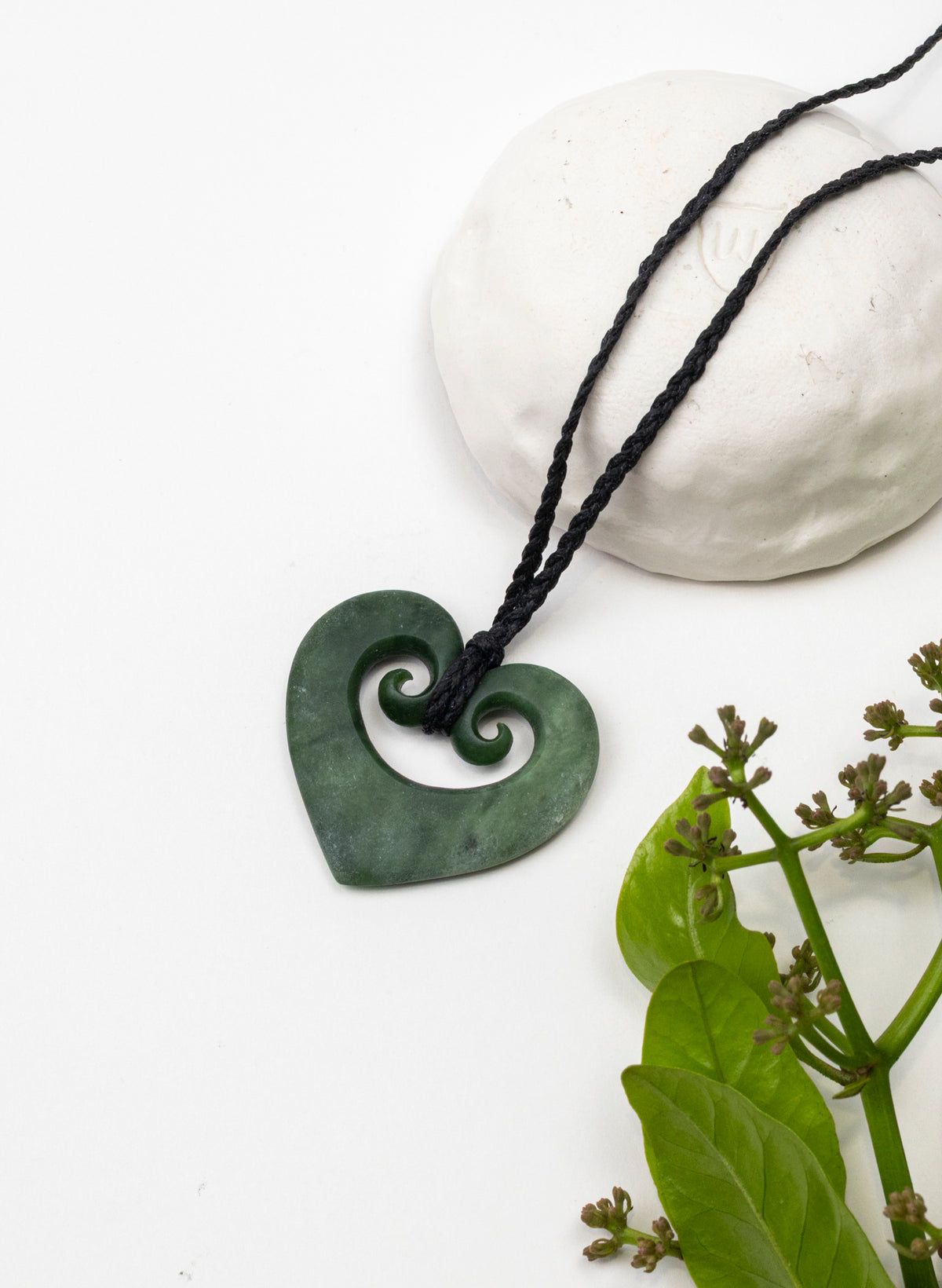 Koru Heart Pounamu Pendant