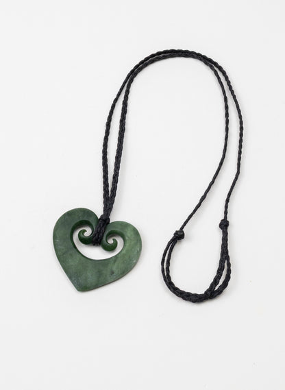 Koru Heart Pounamu Pendant