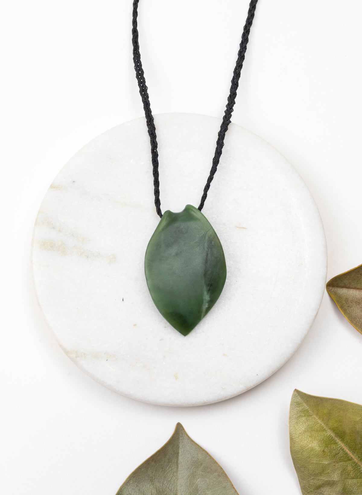 Leaf Shaped Pounamu Pendant