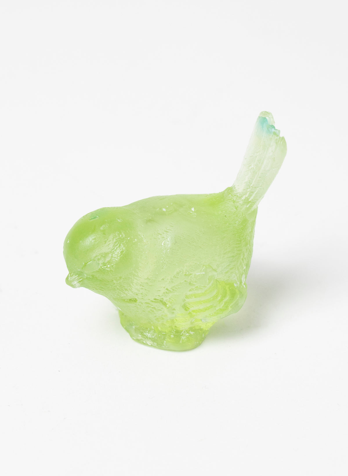Pale Olive Glass Bird