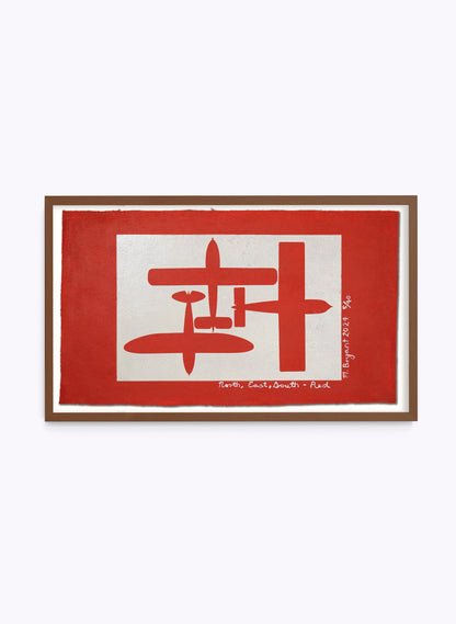 North, East, South - Red