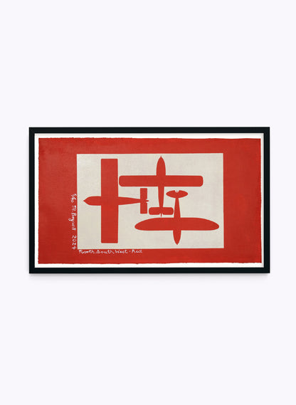North, South, West - Red