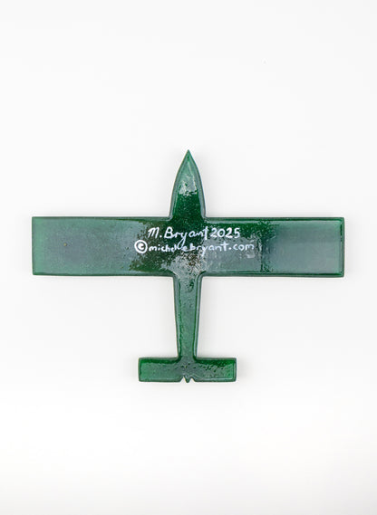 Green Resin Plane Square Tips