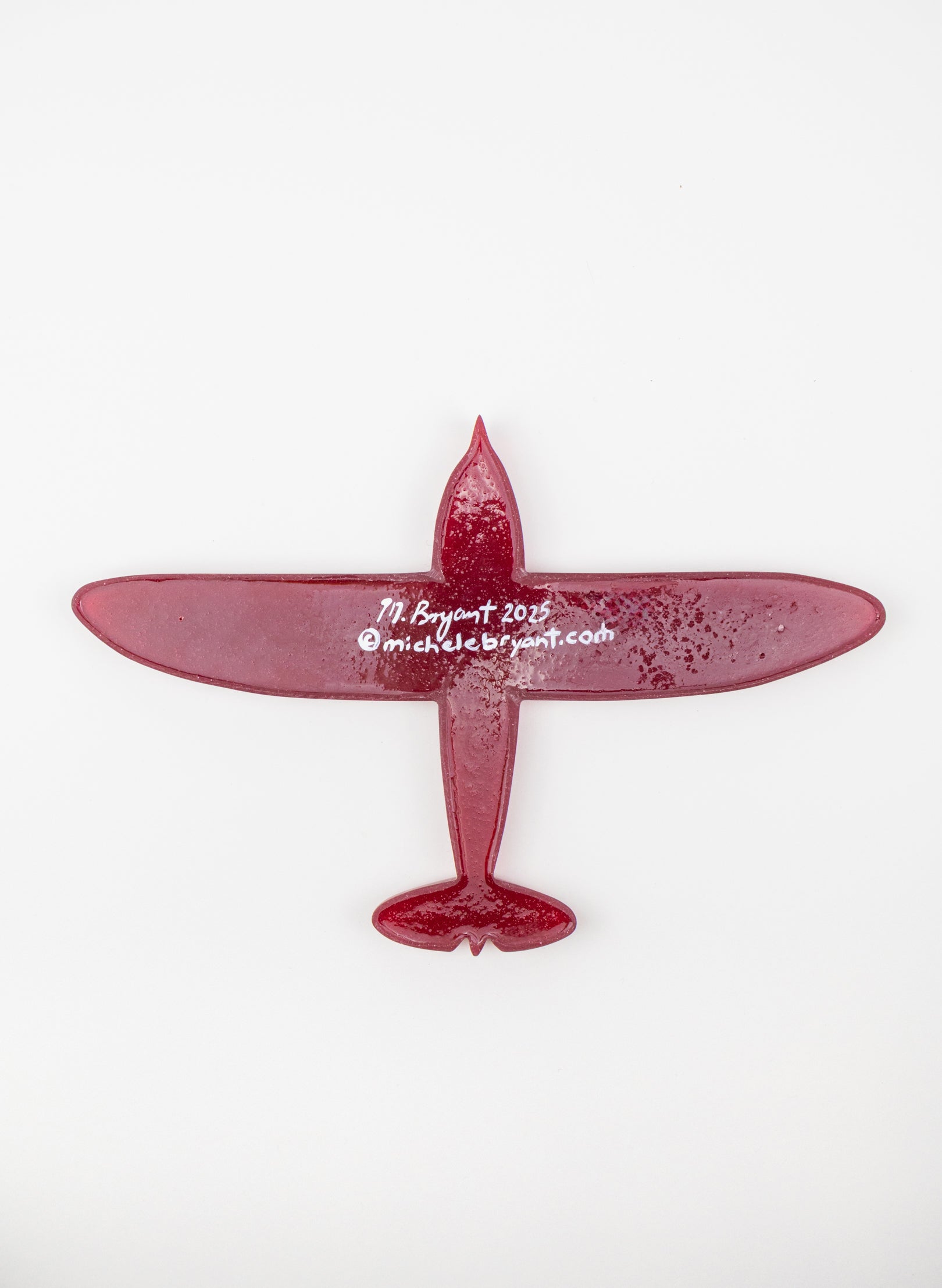 Red Resin Plane Spitfire