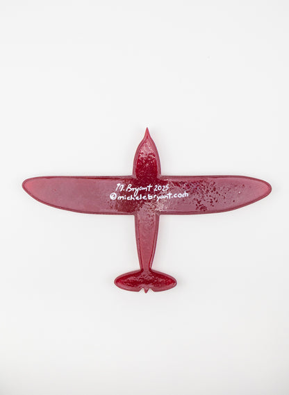 Red Resin Plane Spitfire