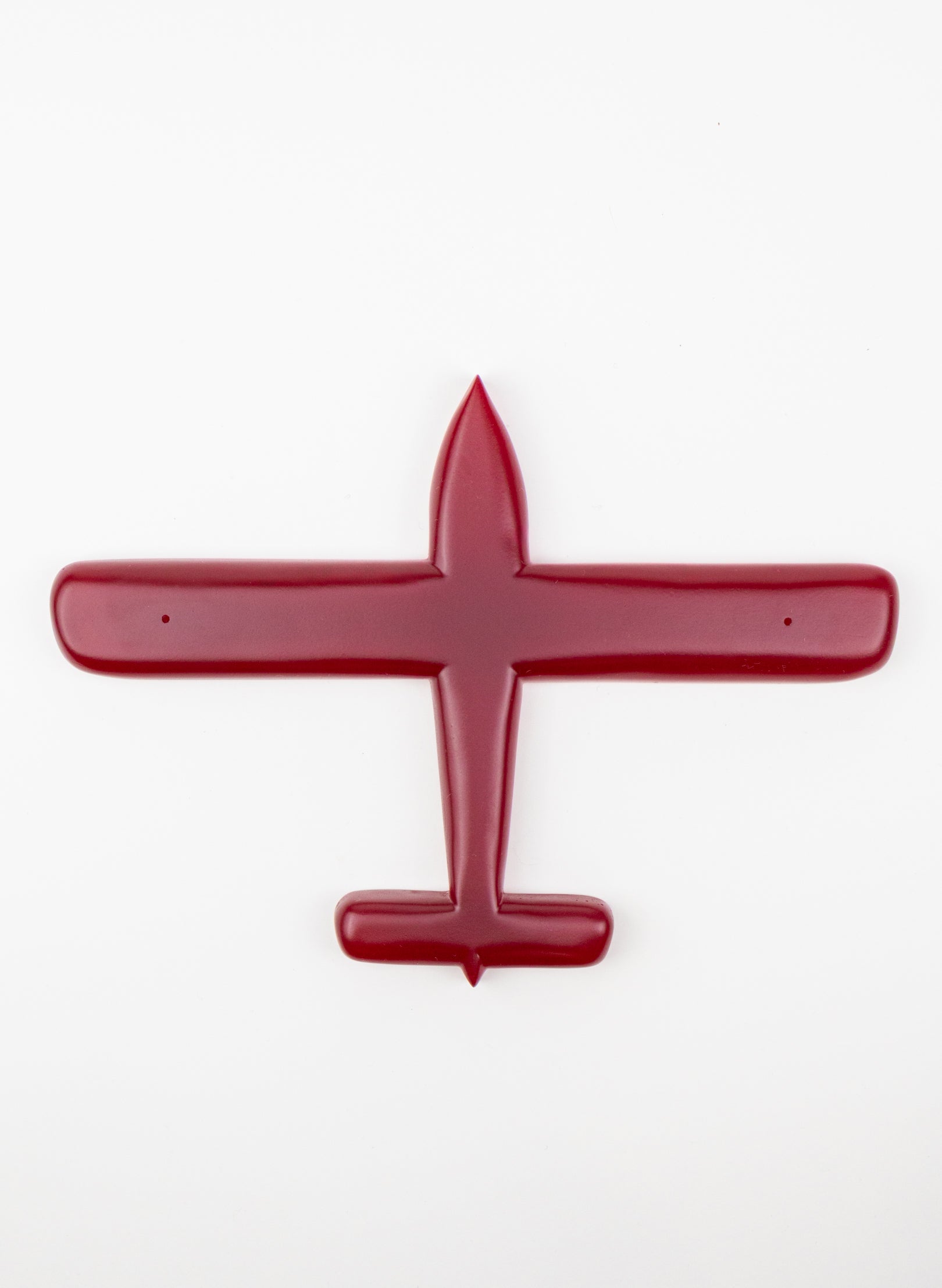 Red Resin Plane Oval Wing