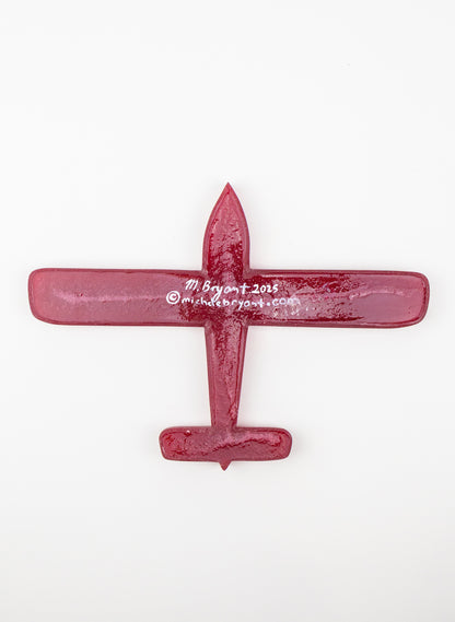 Red Resin Plane Oval Wing