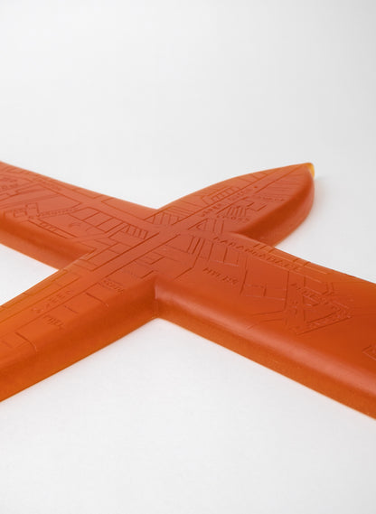 Orange Sculpture Plane Auckland