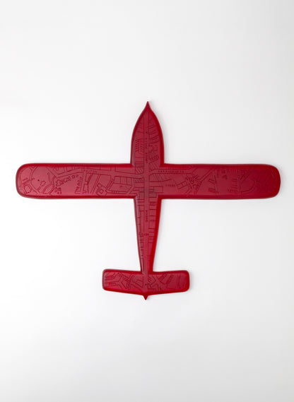 Red Sculpture Plane Auckland