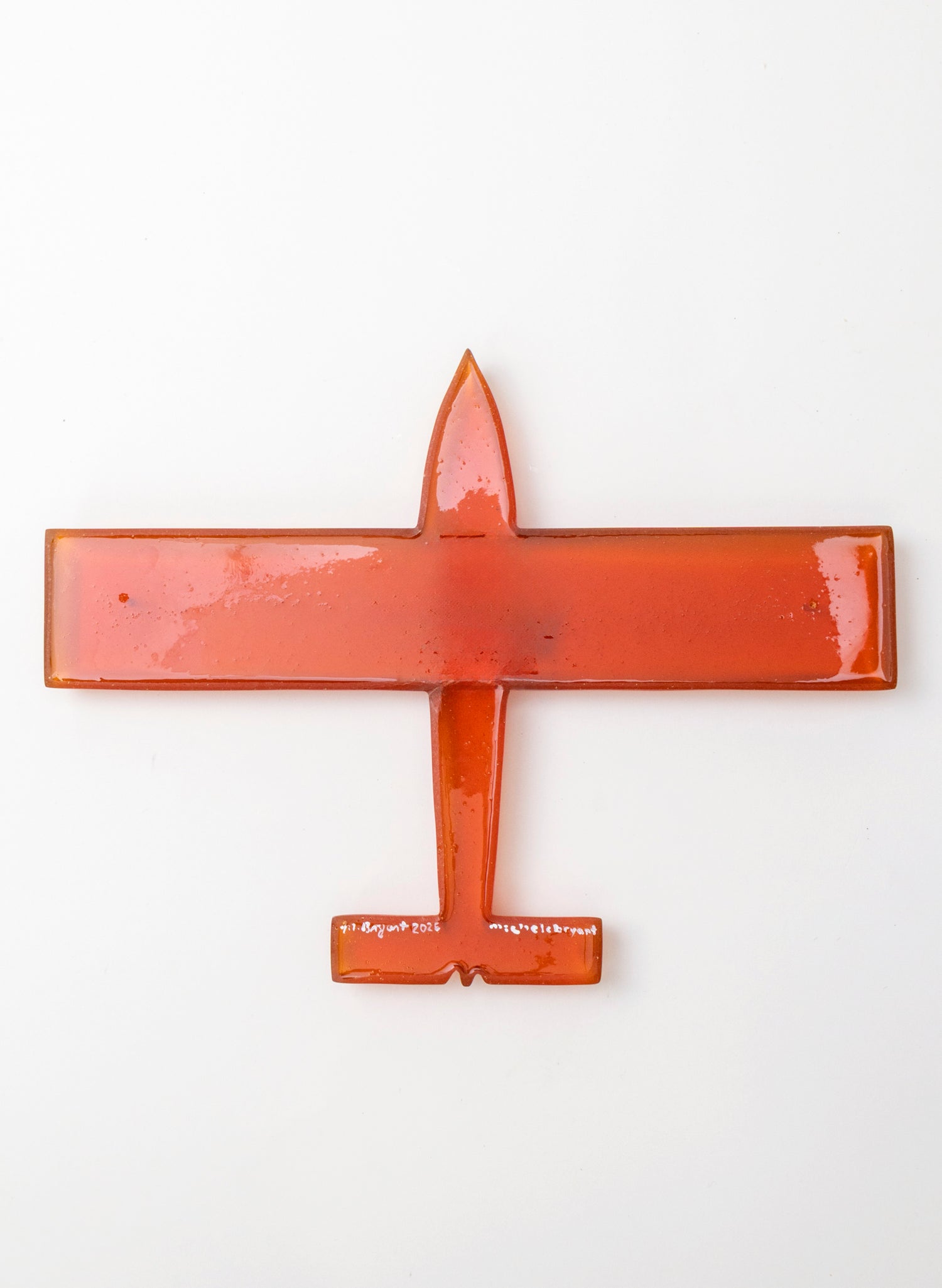 Orange Resin Plane Square Tips