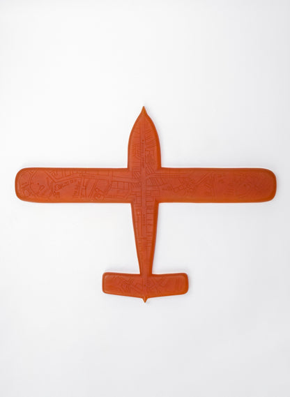 Orange Sculpture Plane Auckland