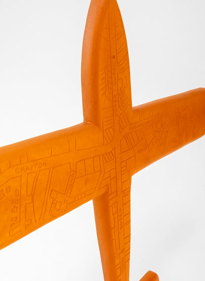 Orange Sculpture Plane Auckland