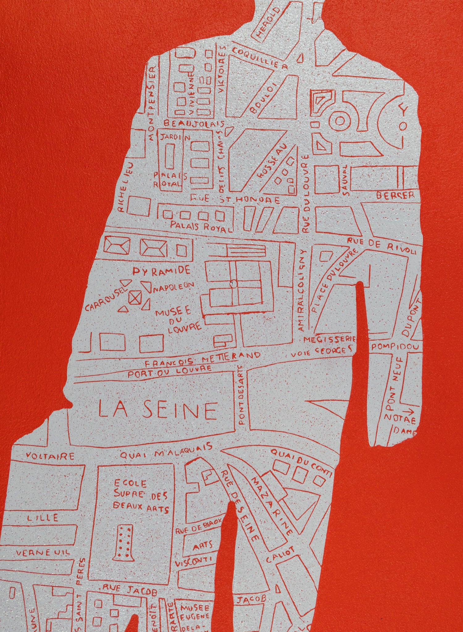 Paris Man on Canvas