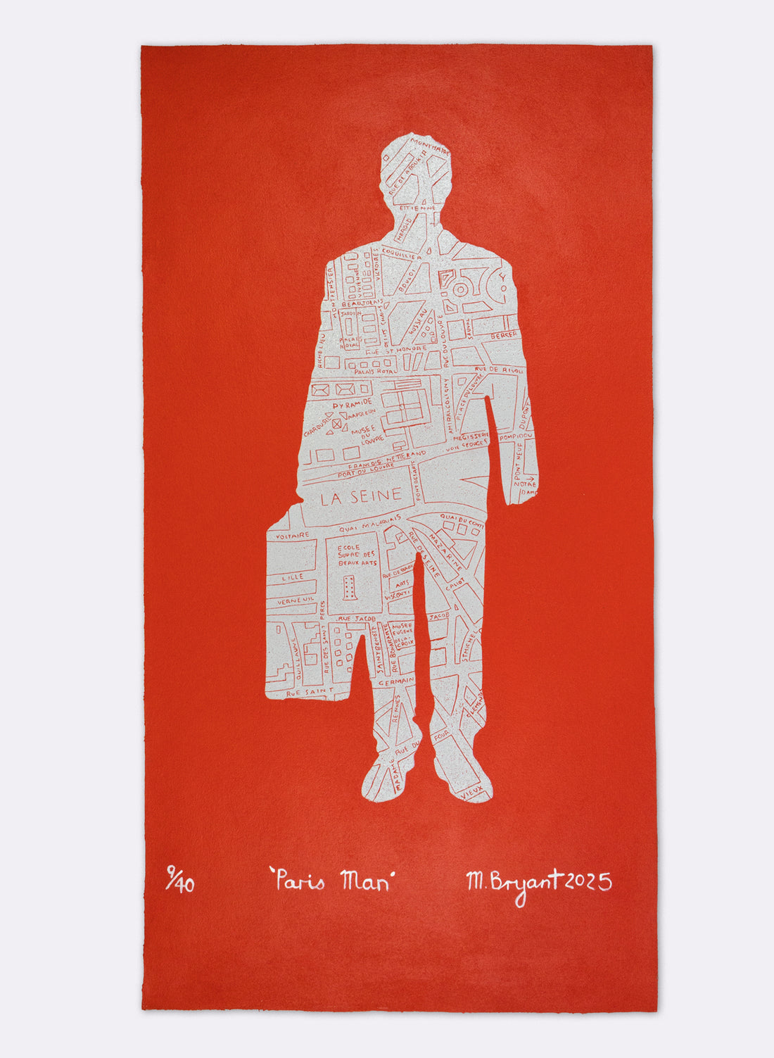 Paris Man on Canvas