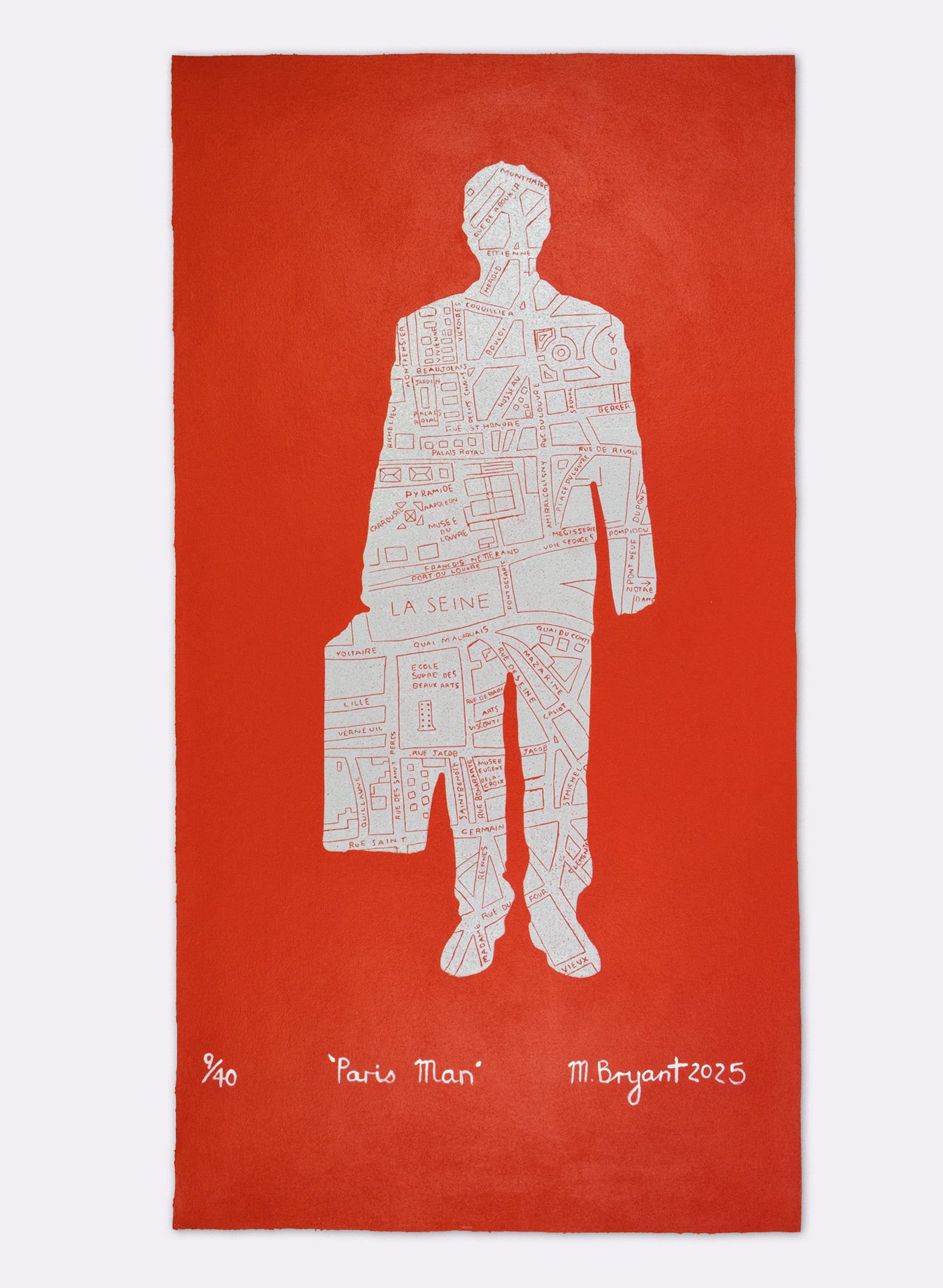 Paris Man on Canvas