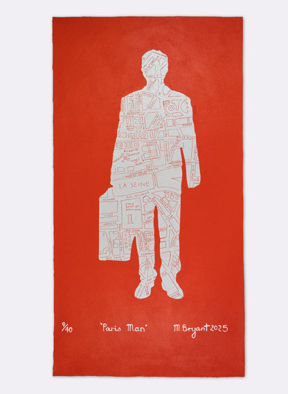 Paris Man on Canvas
