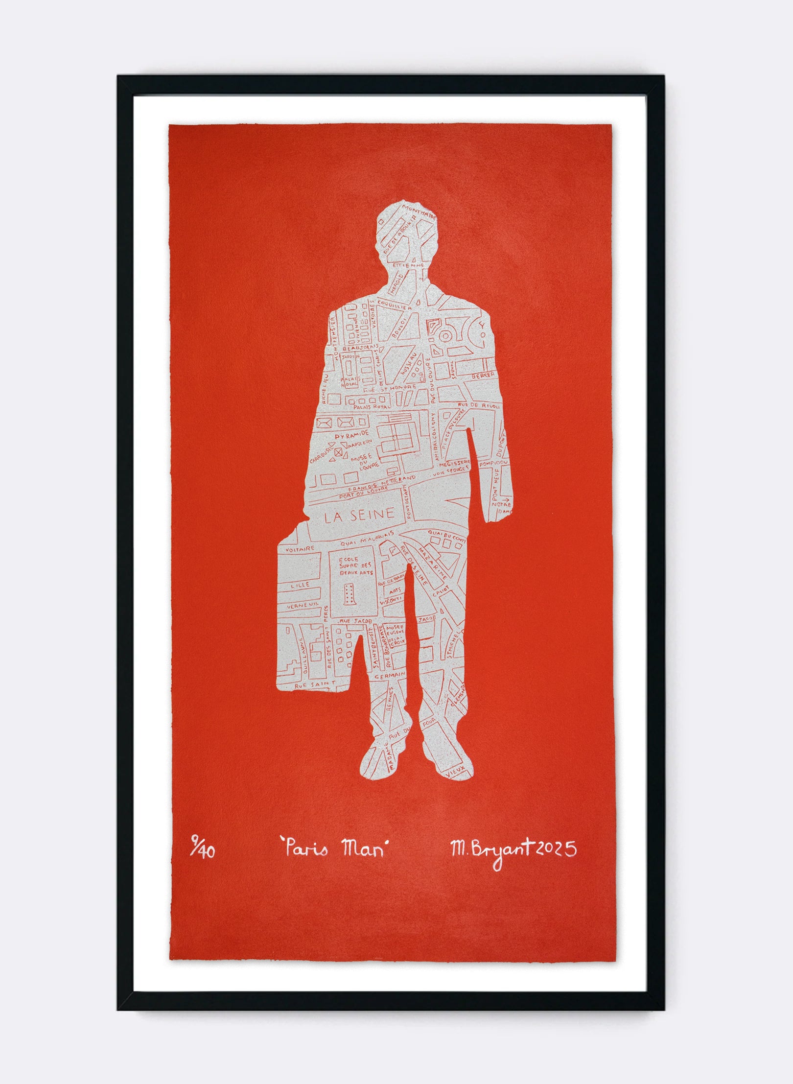 Paris Man on Canvas