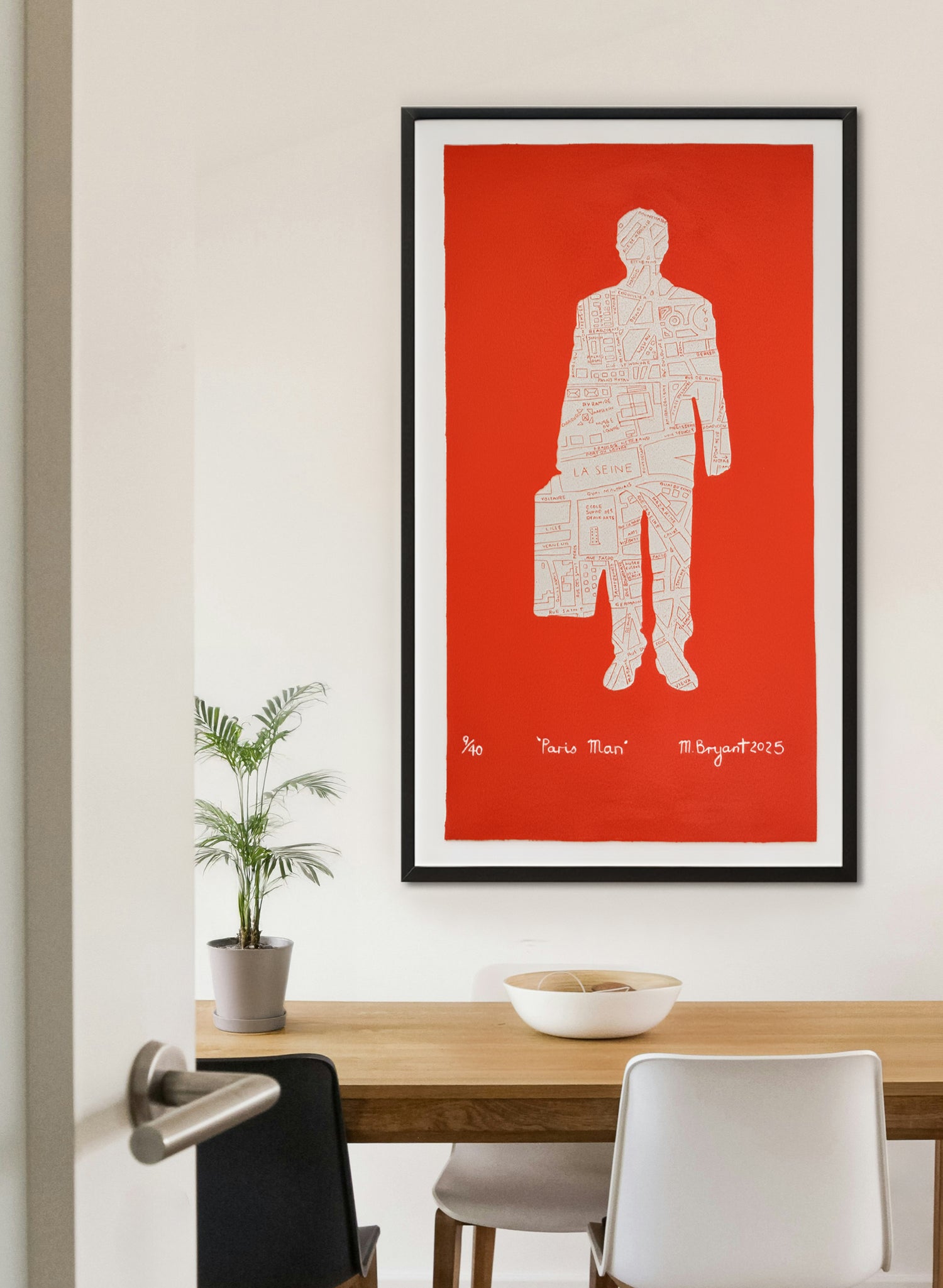Paris Man on Canvas