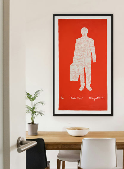 Paris Man on Canvas