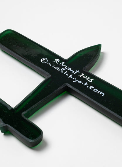 Green Oval Wing Resin Plane
