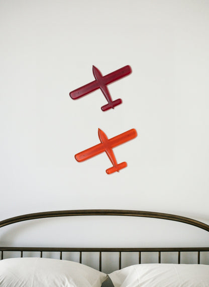 Orange Oval Wing Resin Plane
