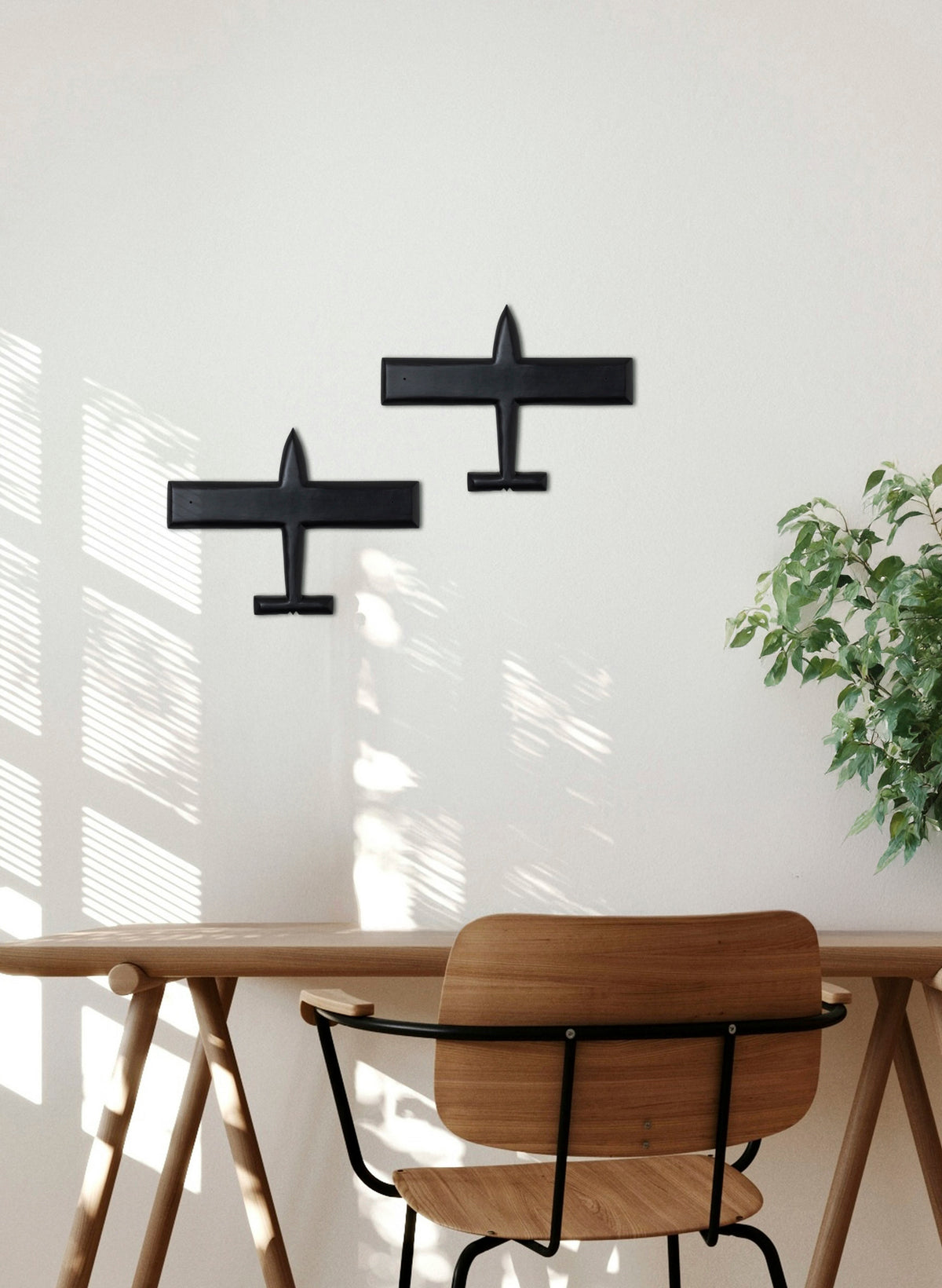 Black Square Wing Resin Plane