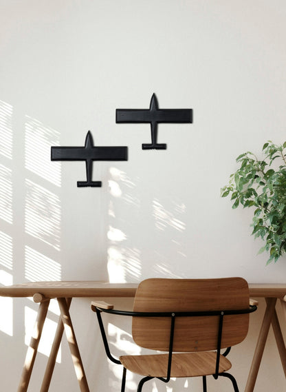 Black Square Wing Resin Plane