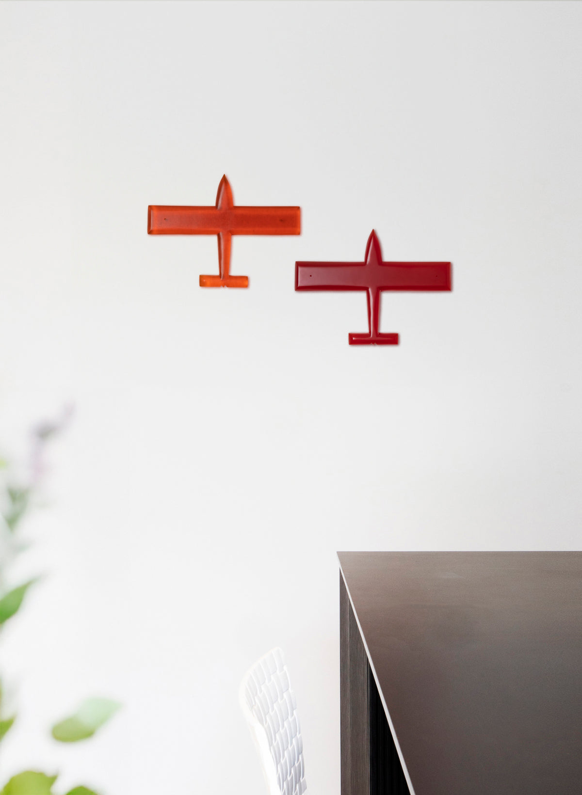Orange Square Wing Resin Plane