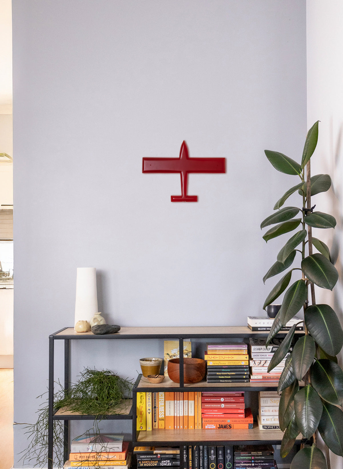 Red Square Wing Resin Plane
