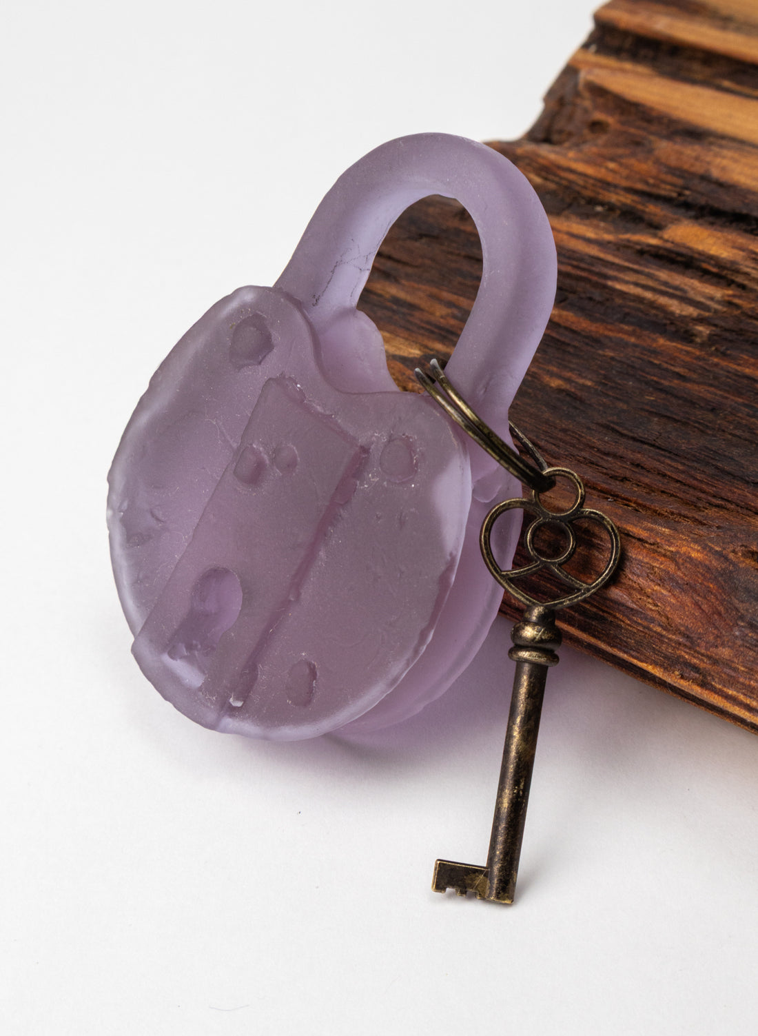 Lavender Glass Padlock 3