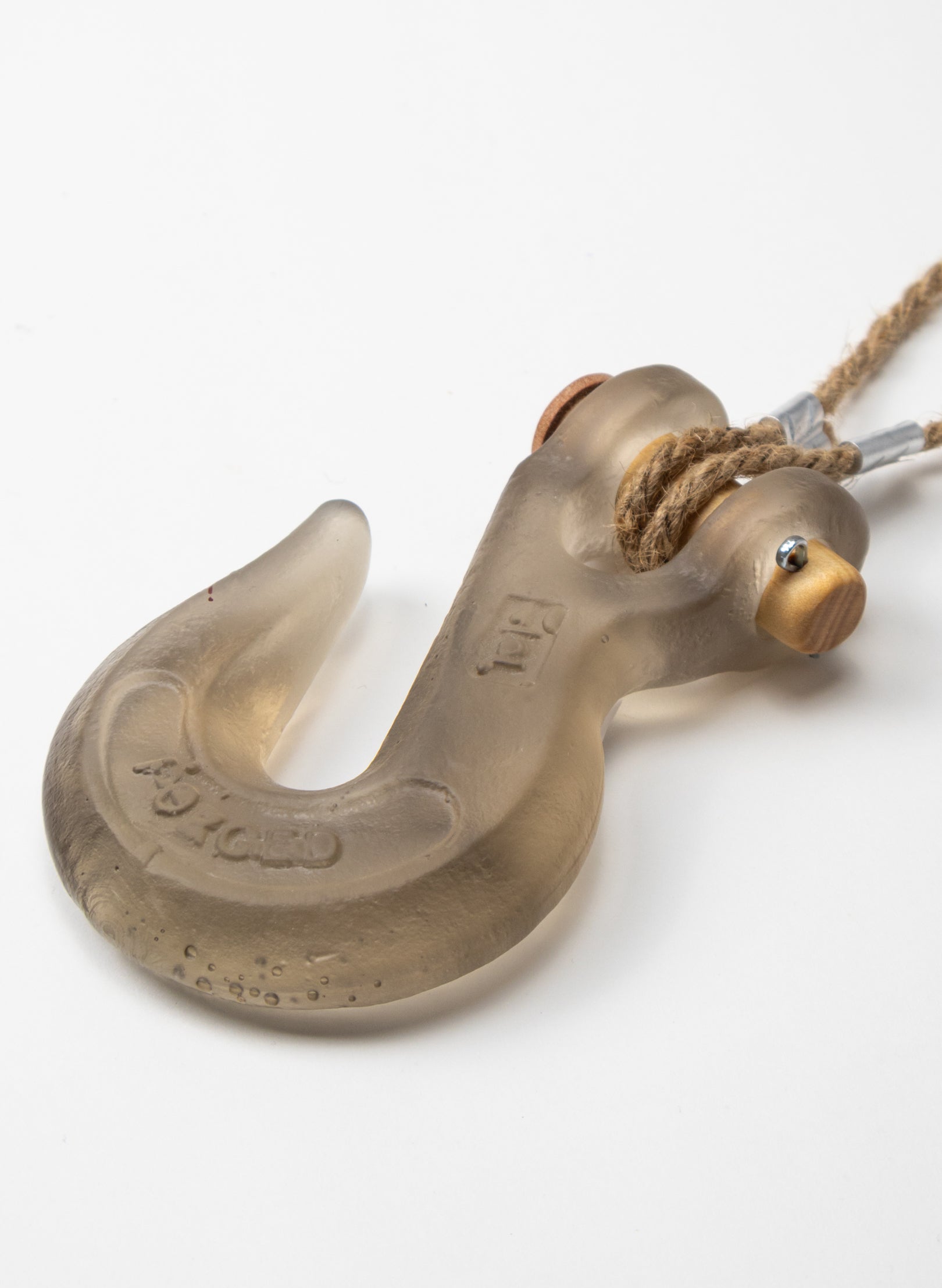 Glass Hook Wooden Pin
