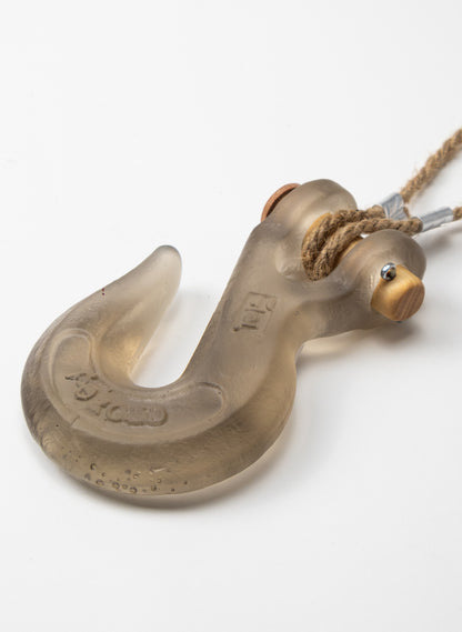 Glass Hook Wooden Pin