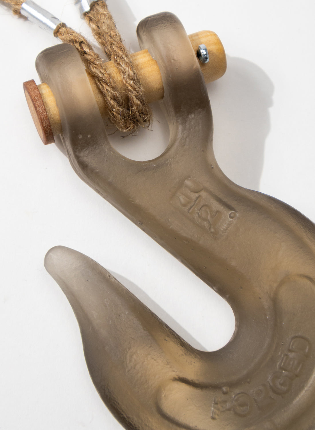 Glass Hook Wooden Pin