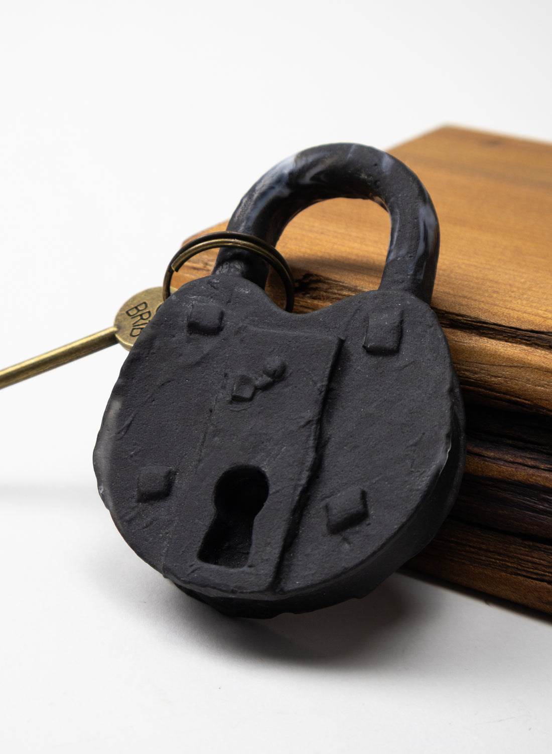 Old Glass Padlock With Cog
