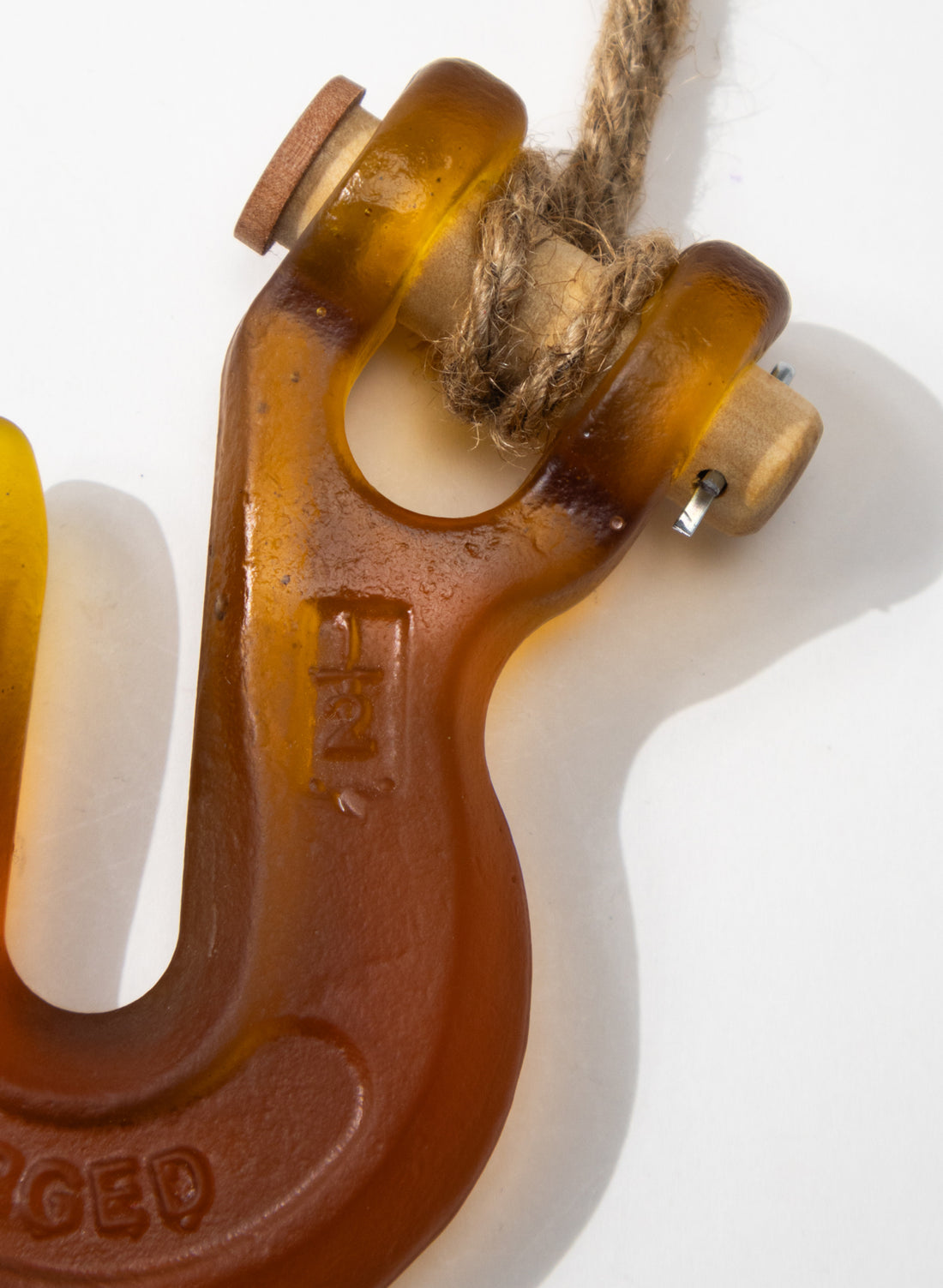 Glass Hook Wooden Pin