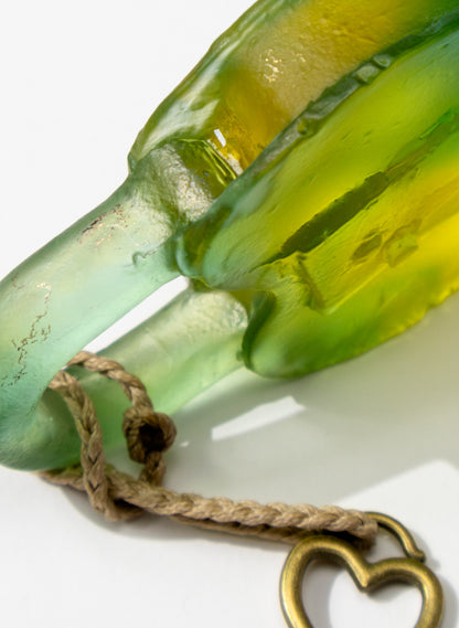 Old Glass Padlock With Cog