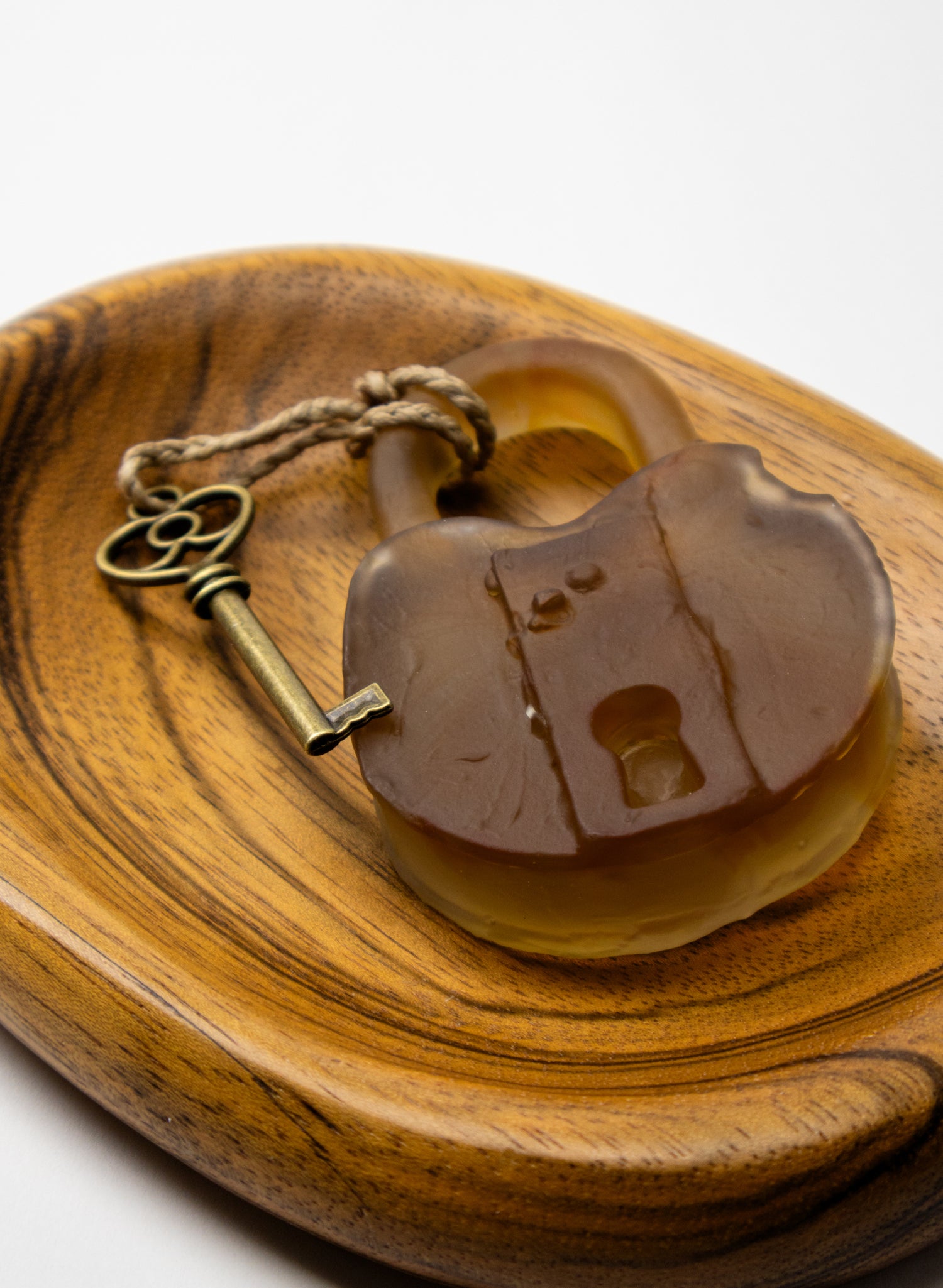 Old Glass Padlock With Cog