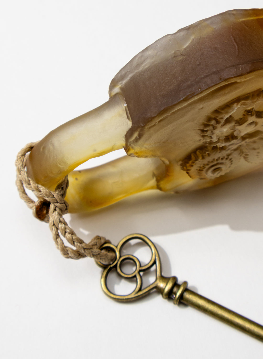 Old Glass Padlock With Cog