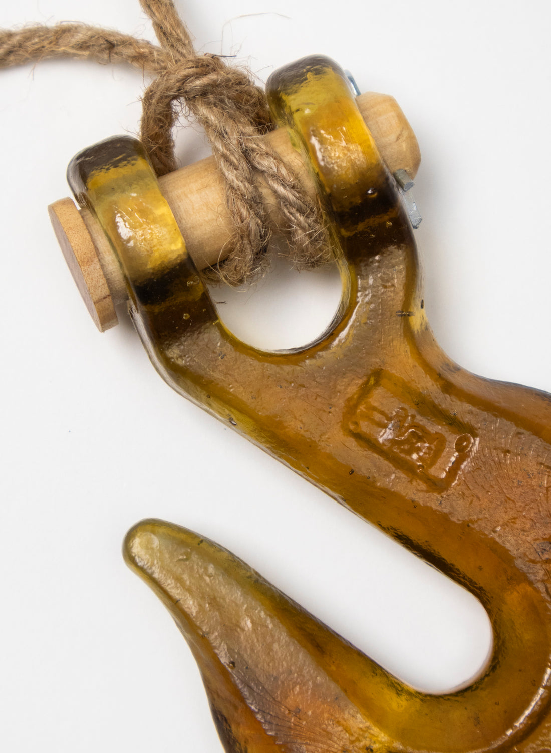 Bronze Glass Hook Wooden Pin