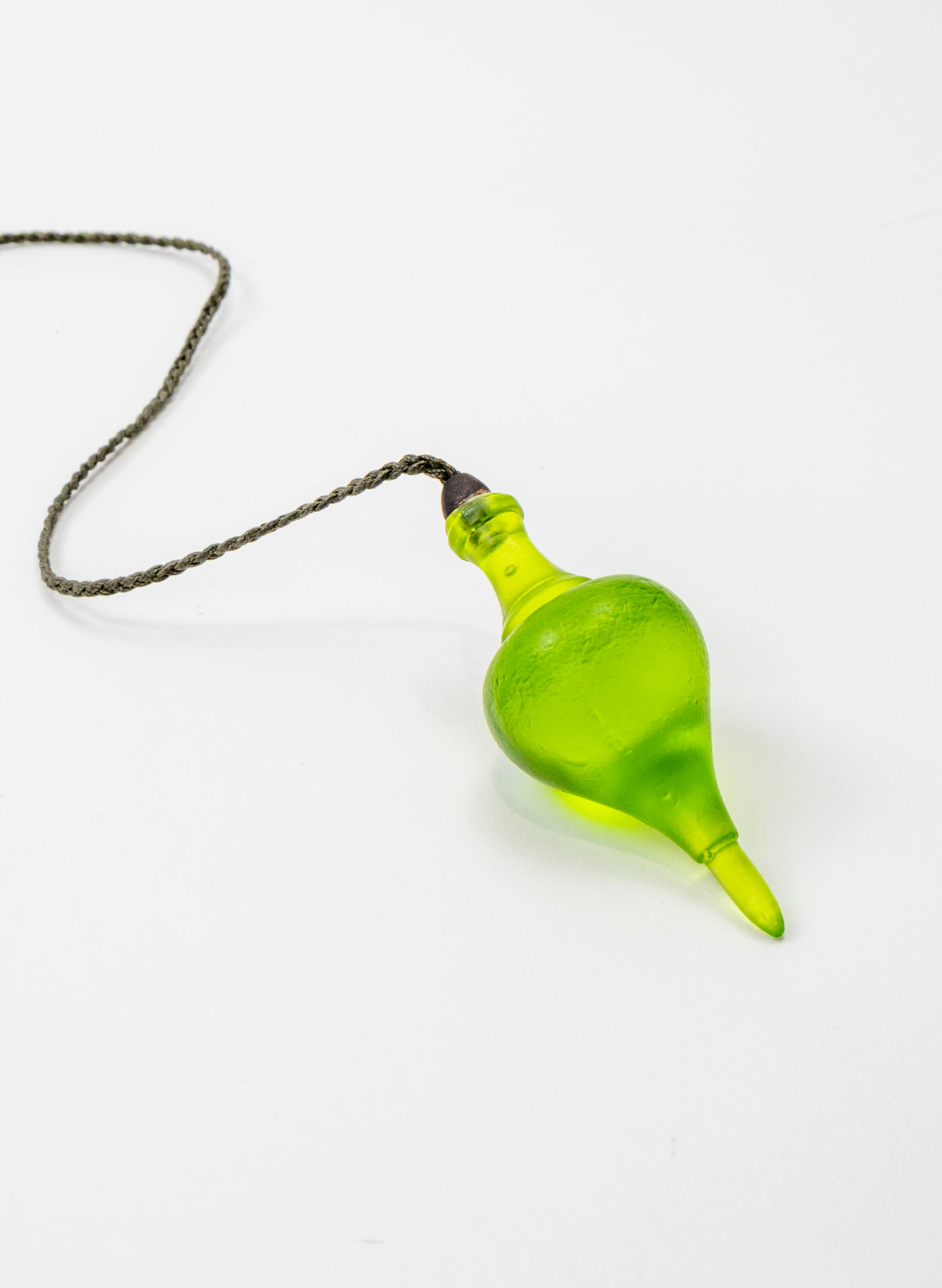 Glass Plum Bob - Lime