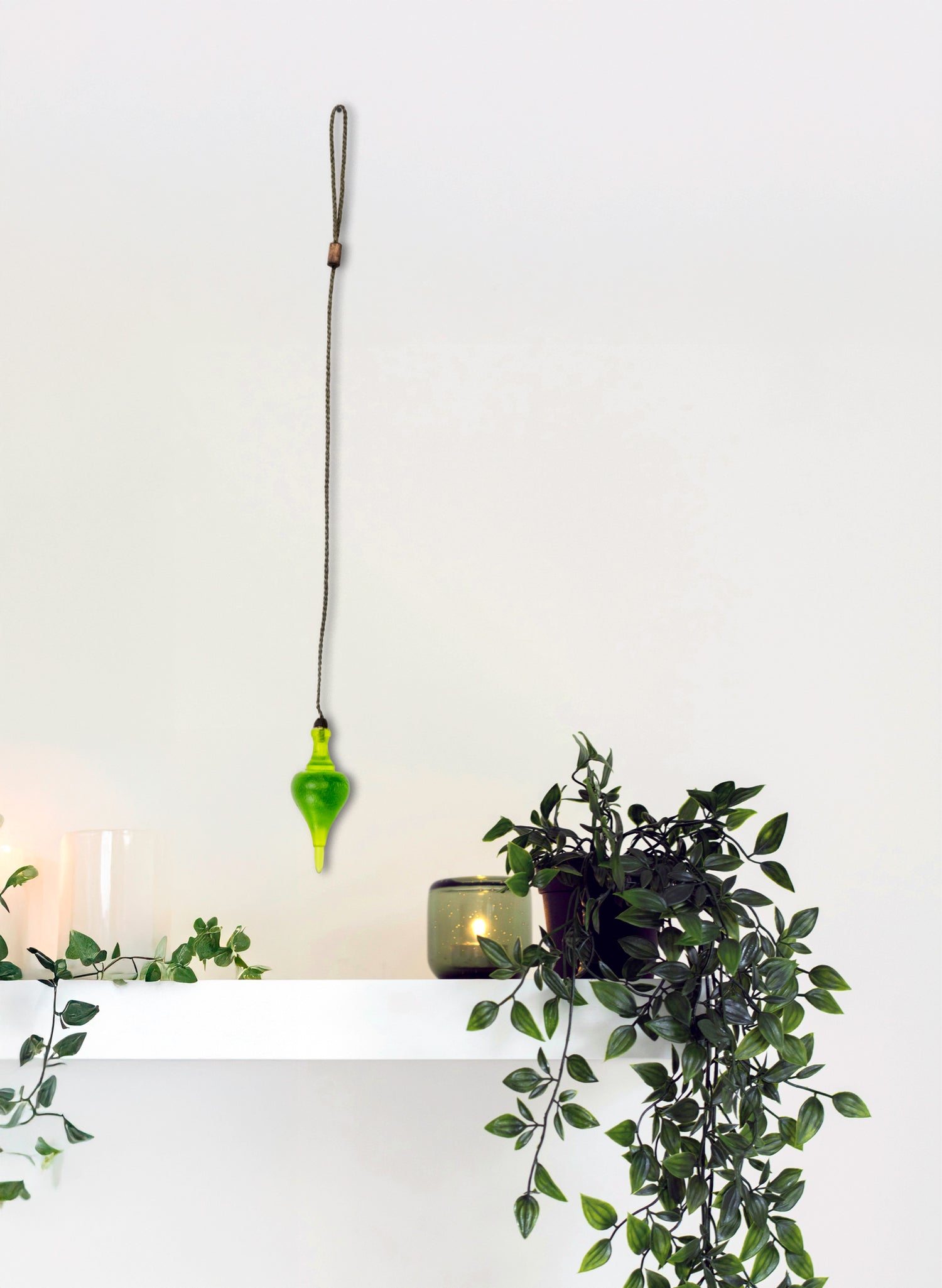 Glass Plum Bob - Lime
